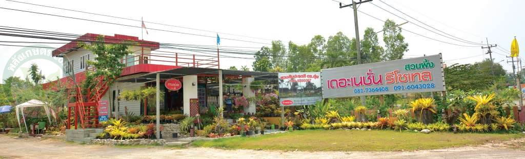 เดอะเนชั่น รีโซเทล (รีสอร์ท) อ.สวนผึ้ง จ.ราชบุรี จัดสวนสวยด้วยสับปะรดสี
