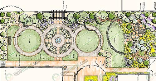 2.แปลนการออกแบบสวนที่ถูกต้องตามโครงสร้างของนักออกแบบสวน